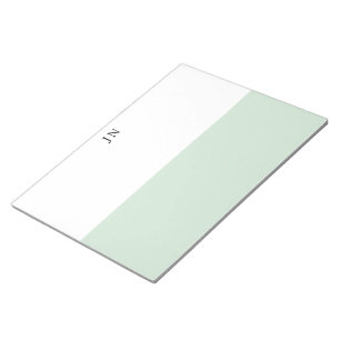 Bloc-note Bloc de couleur pastel vert et blanc pour faire de