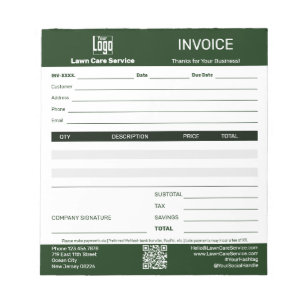 Bloc-note Bloc de factures pour entreprise de services de ba