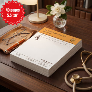 Bloc-note Bloc de prescription médicale personnalisé RX modi