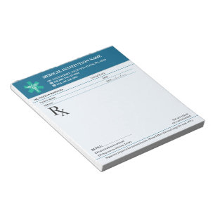 Bloc-note Bloc de prescription médicale RX – Navy modifiable