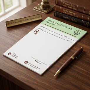 Bloc-note Bloc de prescription médicale RX personnalisable