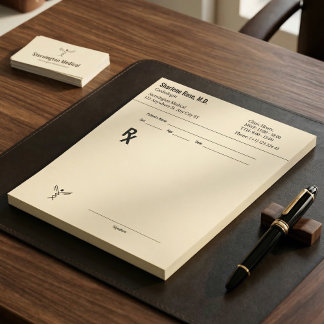 Bloc-note Bloc de prescription médicale RX personnalisable e