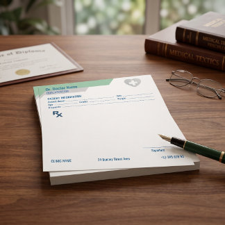Bloc-note Bloc de prescription RX personnalisable pour les m