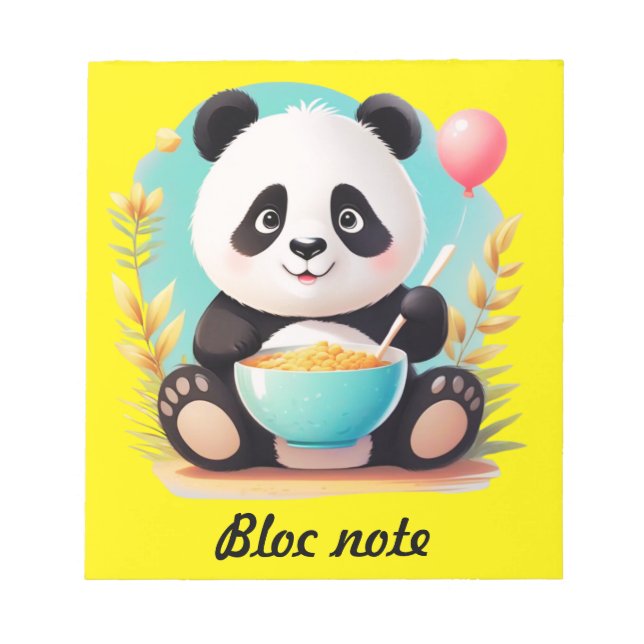 Bloc-note bloc note panda (Devant)