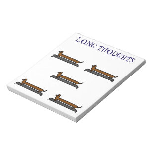 Bloc-note Bloc - notes de note de chien de teckel de planche