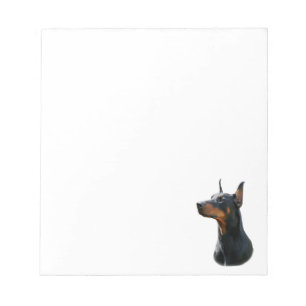 Bloc-note Bloc - notes de tête de Pinscher de dobermann