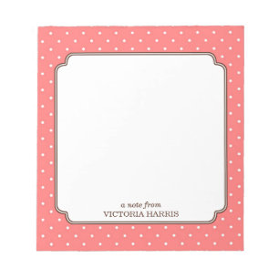 Bloc-note Bloc - notes mignon girly personnalisé rose de