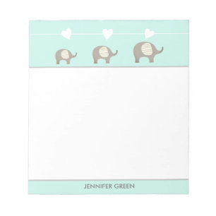 Bloc-note Bloc - notes personnalisé par éléphant gris en 