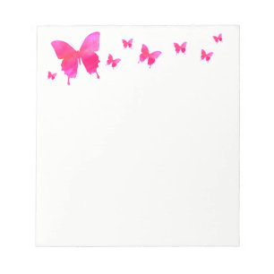 Bloc-note Bloc - notes rose de papillon