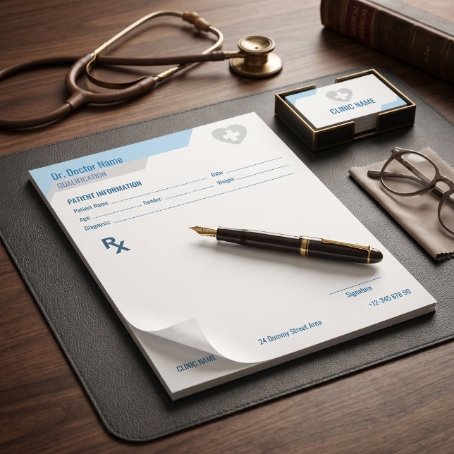 Bloc-note Bloc RX personnalisé pour médecins Ordonnance modi (Customizable RX Pad for Doctors Editable Prescription
)