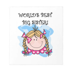 Bloc-note Blond World's Best Big Sister Gifts