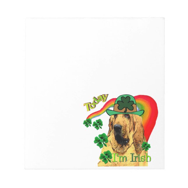 Bloc-note Bloodhound st patrick (Devant)