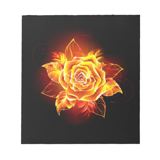 Bloc-note Blooming Fire Rose (Devant)