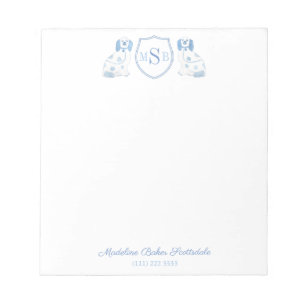 Bloc-note Blue And White China Dogs Staffordshire Monogram