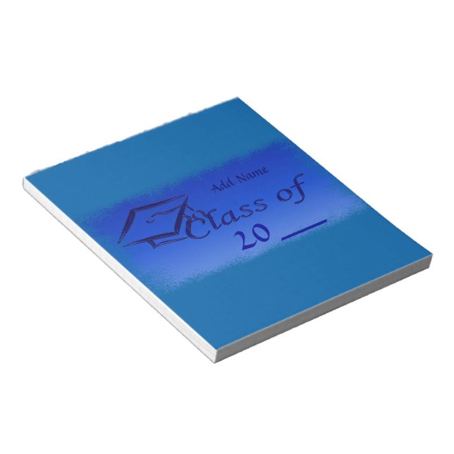 Bloc-note Blue Graduation Party Favoriser les enveloppes de  (Incliné)