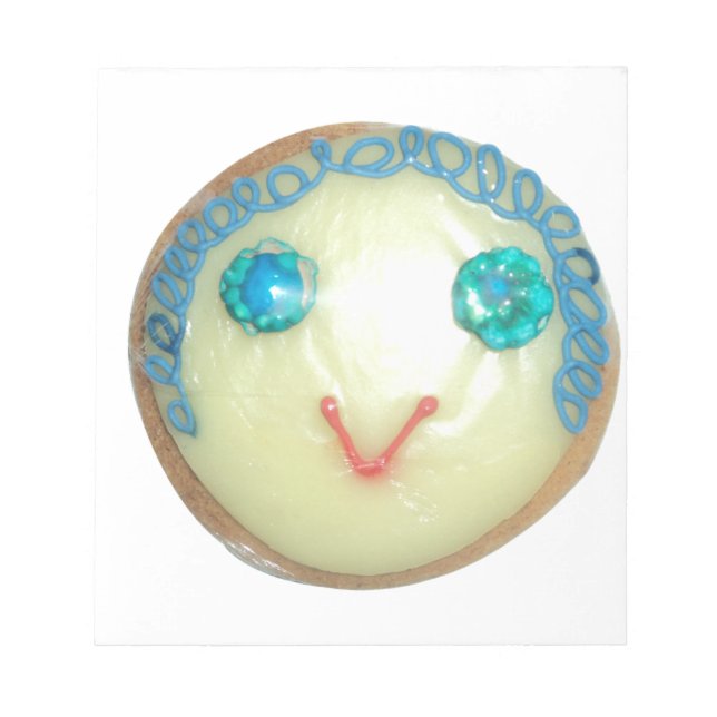 Bloc-note Blue Hair Emoji Art Imprimer/Graphique (Devant)