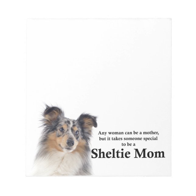 Bloc-note Blue Merle Sheltie Maman Note Pad (Devant)