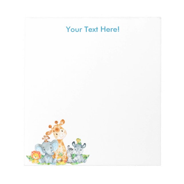 Bloc-note Blue Watercolor Cute (Devant)