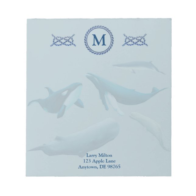 Bloc-note Blue Whales (Devant)