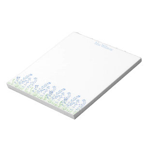 Bloc-note Bluebells Fleurs bleues aquarelle Herbes