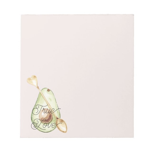 Bloc-note Blush Pink Avocado Heart Spoon  (Devant)