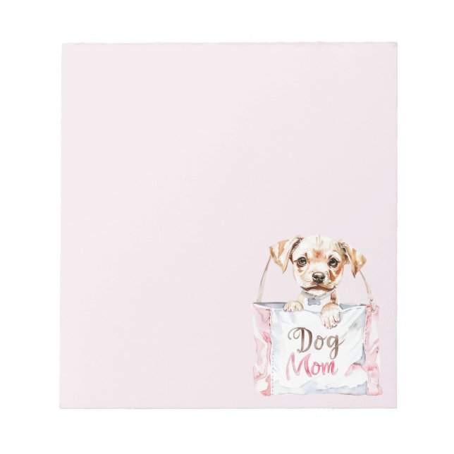Bloc-note Blush Pink Dog Mom Bag (Devant)