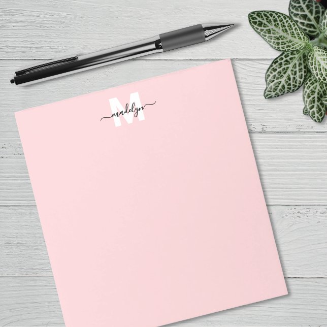 Bloc-note Blush Pink Monogram (Blush Pink Monogram Notepad)