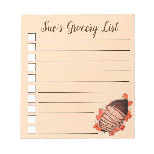 Bloc-note Boeuf Braisé Brisket Cuisine juive Gastronomie de  (Devant)