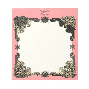Bloc-note Boho rose Floral Bohème Celtique