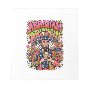 Bloc-note Boire Abraham Patriotique Rétro