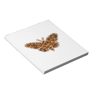 Bloc-note Bombyx Mori Silk Moth Cycle de vie Silhouette