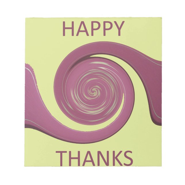 Bloc-note Bon thanksgiving Texte Art Design. (Devant)