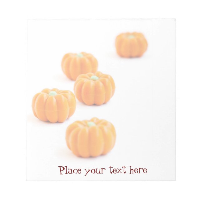 Bloc-note Bonbons citrouilles d'Halloween (Devant)
