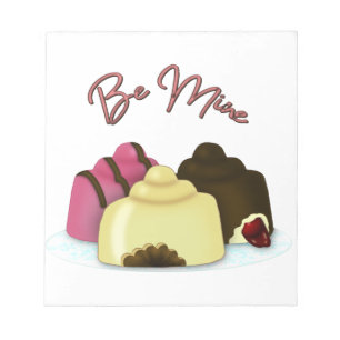 Bloc-note Bonbons de la Saint-Valentin "Soyez à moi"