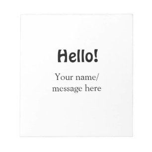 Bloc-note Bonjour ajoutez un nom message simple minimaliste 