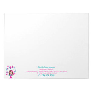 Bloc-note Bonnette de dessin animé rose bleu violet Service