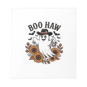 Bloc-note Boo Haw Cowboy Fantôme Tournesols Chauves-souris H