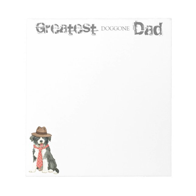 Bloc-note Bordure Collie Papa (Devant)
