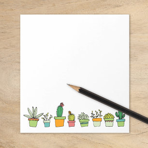 Bloc-note Bordure de Jardin Succulent illustrée