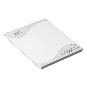 Bloc-note Bordure d'étiquette plate - Vague dégradé gris 1
