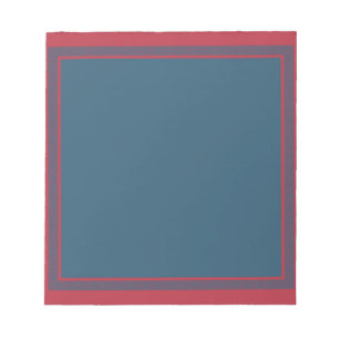 Bloc-note Bordure géométrique rouge marine
