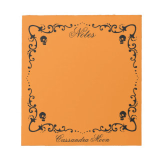 Bloc-note Bordure magique orange et noire Halloween Personna