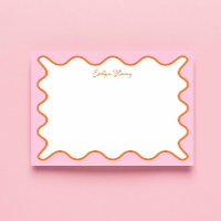Bordure ondulée zigzag rose orange vibrante coloré