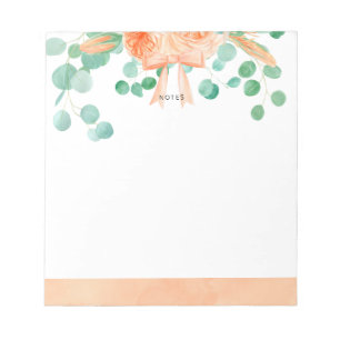 Bloc-note Botanique turquoise et orange