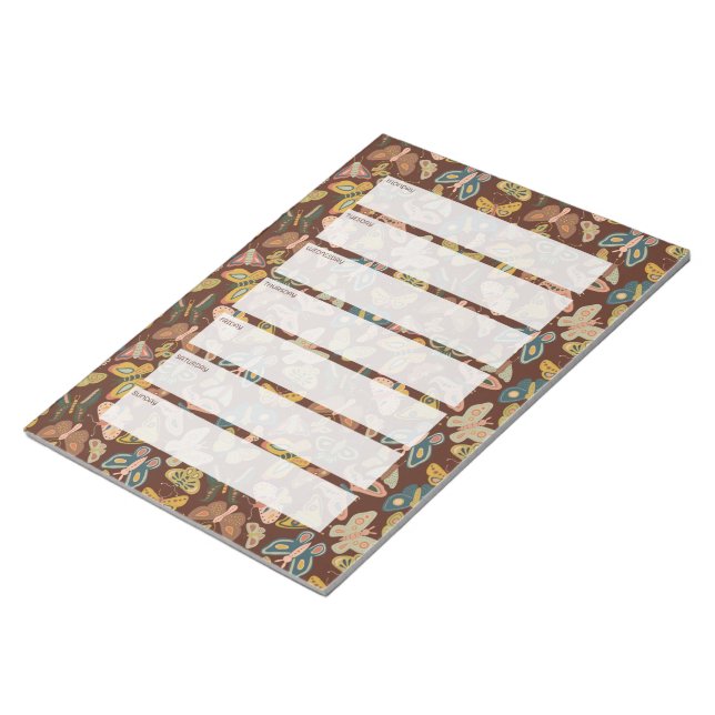 Bloc-note Bouches d'art populaire, papillons Planificateur h (Incliné)