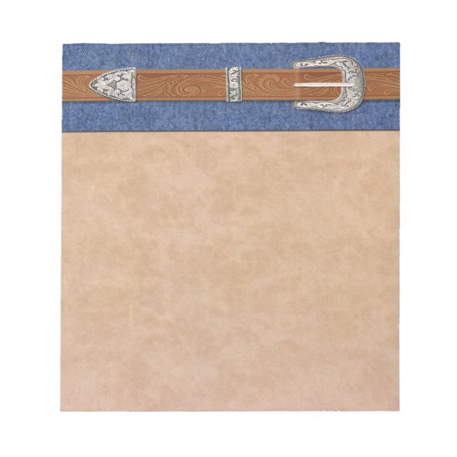 Bloc-note Boucle d'argent sur Denim (Devant)