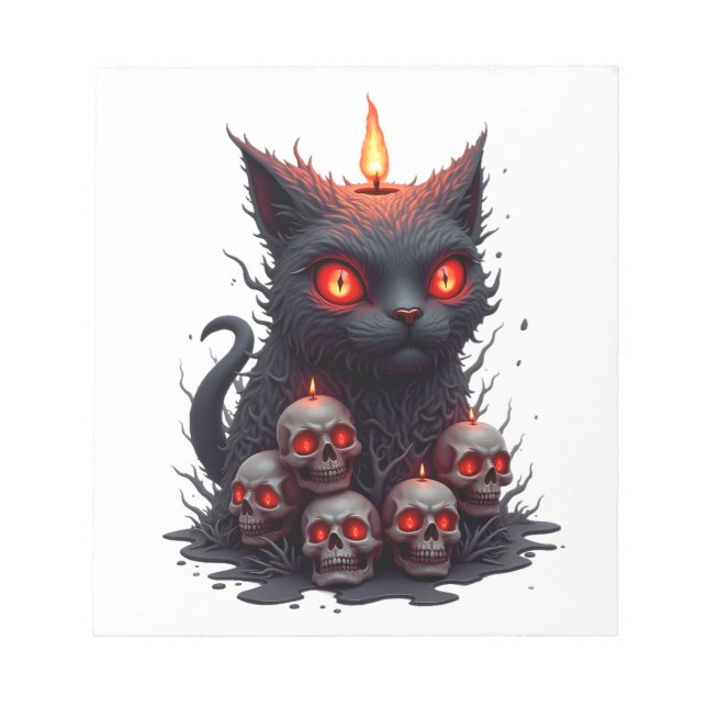 Bloc-note Bougie Chat Effrayant (Devant)