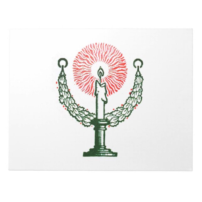 Bloc-note Bougie de Noël traditionnelle (Devant)