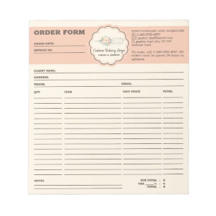 Bloc-note Boulangerie Whisk Formulaire de commande client