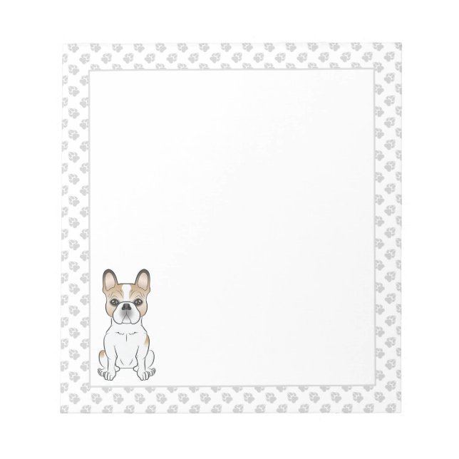 Bloc-note Bouledogue français fauve pied / Chien et pattes d (Devant)